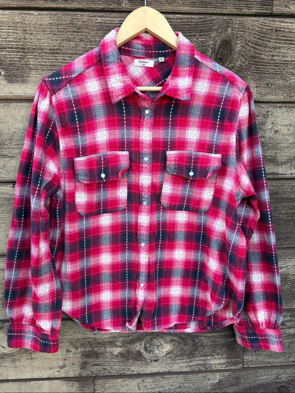 Dylan flannel snap shirt